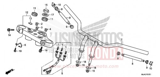 HANDLE PIPE (VT750C2B) VT750C2BE de 2014